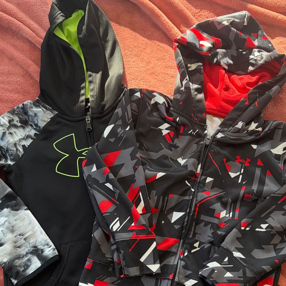 Under Armour Kids' Hoodies - Black, Red, and Green